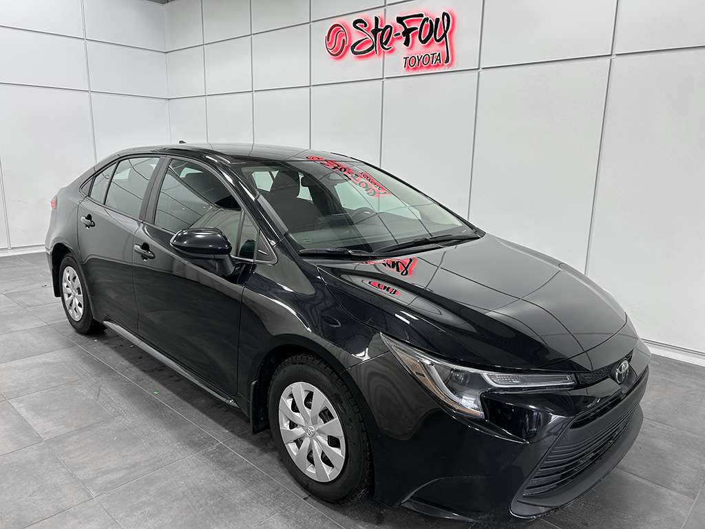 Black 2024 Toyota Corolla LE FWD Sedan Front-Wheel Drive Continuously Variable Transmission