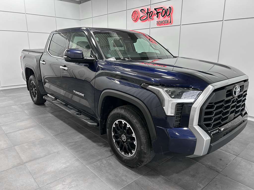 Blue 2022 Toyota Tundra Limited CrewMax Cab 4WD Pickup Truck Four-Wheel Drive Automatic