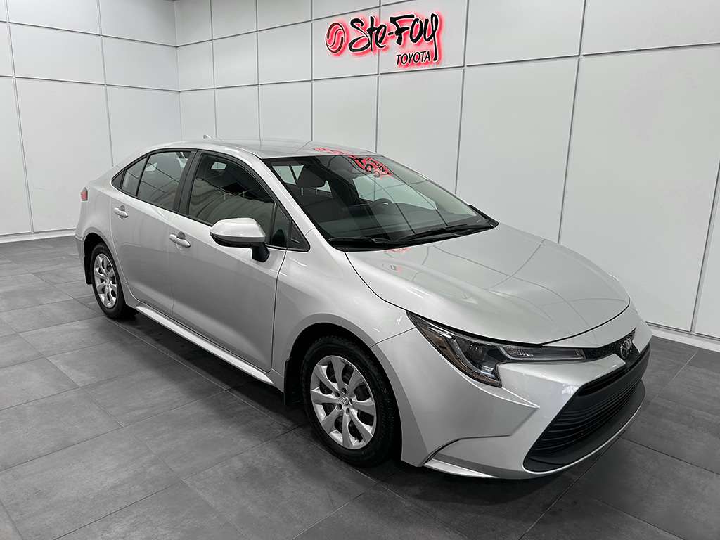 Silver 2025 Toyota Corolla LE FWD Sedan Front-Wheel Drive Continuously Variable Transmission