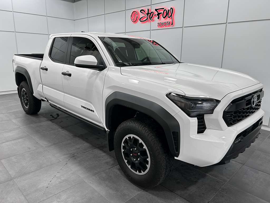 White 2024 Toyota Tacoma TRD Off-Road Double Cab 4WD Pickup Truck Four-Wheel Drive Automatic