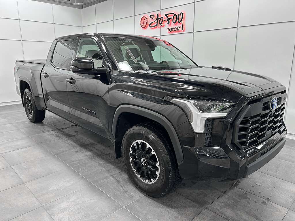 Black 2024 Toyota Tundra Hybrid Limited HV CrewMax Cab LB 4WD Pickup Truck Four-Wheel Drive Automatic
