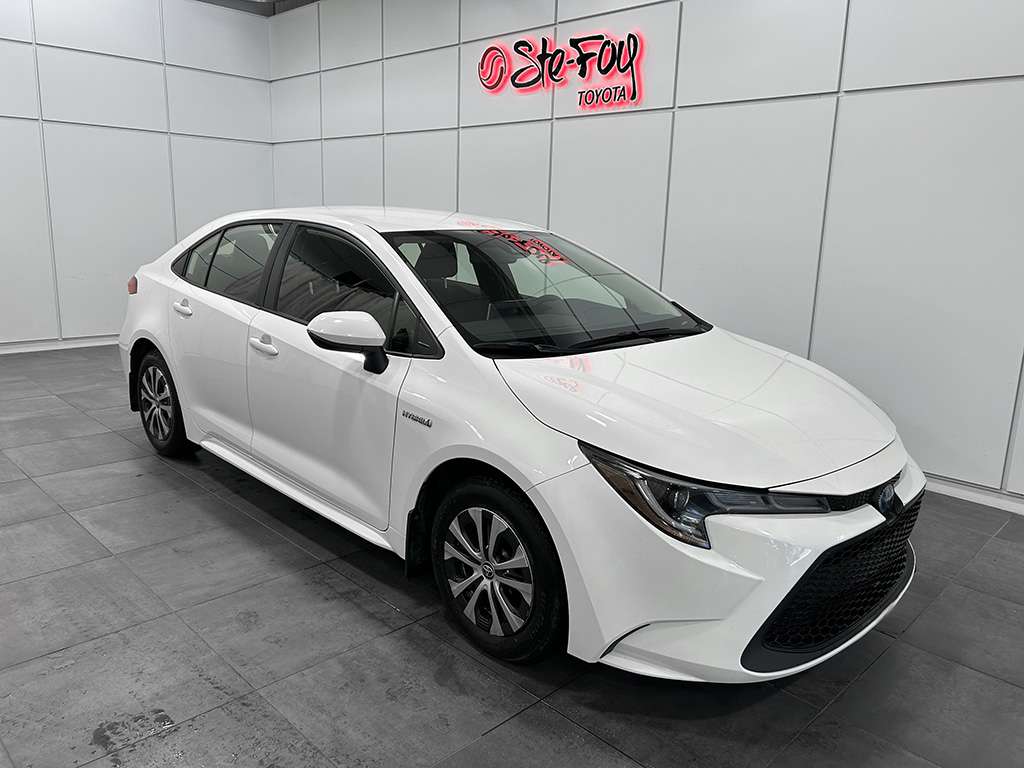 White 2021 Toyota Corolla Hybrid FWD Sedan Continuously Variable Transmission