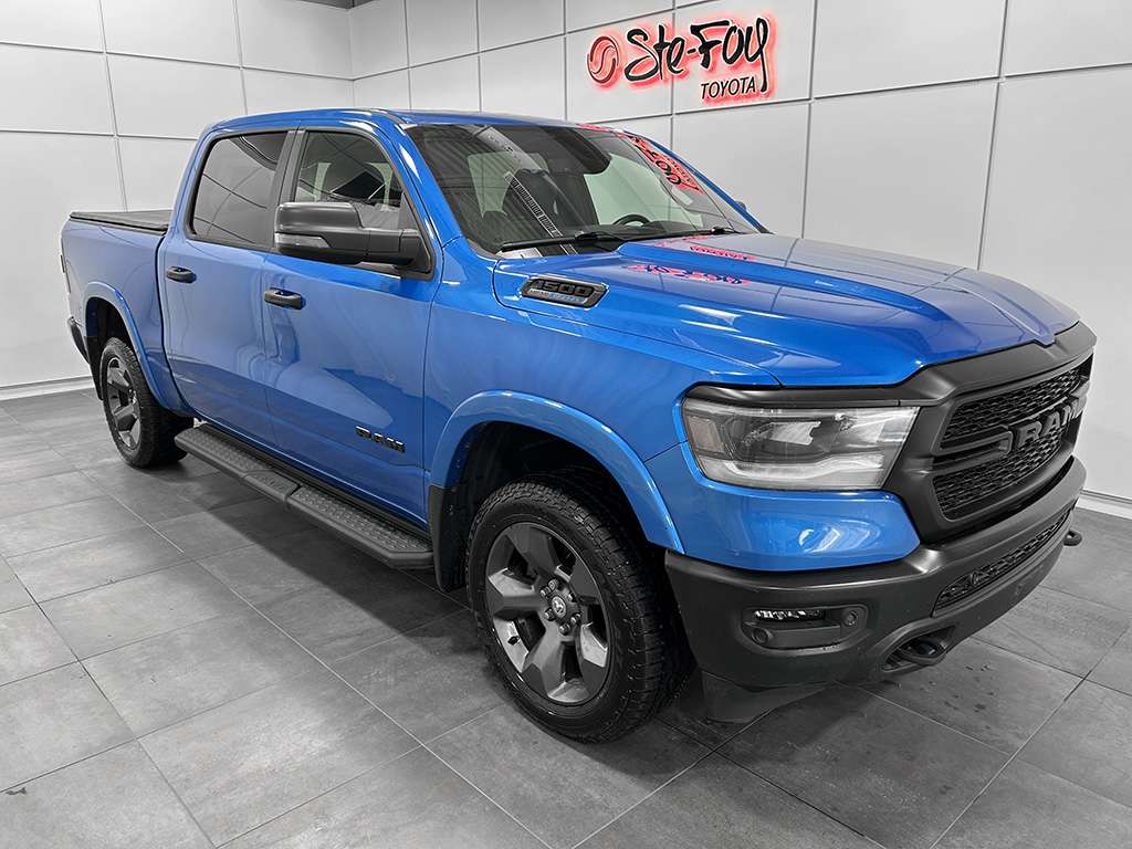 Blue 2023 RAM 1500 Big Horn Crew Cab 4WD Pickup Truck Four-Wheel Drive Automatic