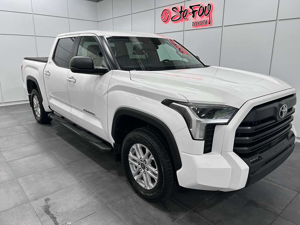 White 2024 Toyota Tundra SR5 CrewMax Cab 4WD Pickup Truck Four-Wheel Drive Automatic