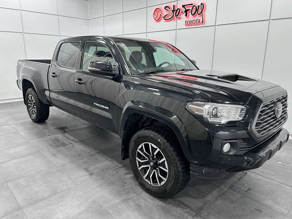 Black 2021 Toyota Tacoma TRD Sport Double Cab LB 4WD Pickup Truck Four-Wheel Drive Automatic