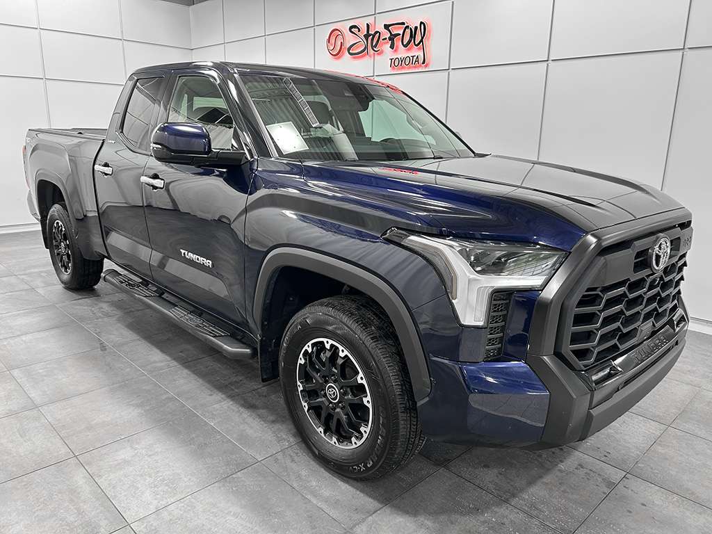 Blue 2022 Toyota Tundra Pickup Truck Four-Wheel Drive Automatic